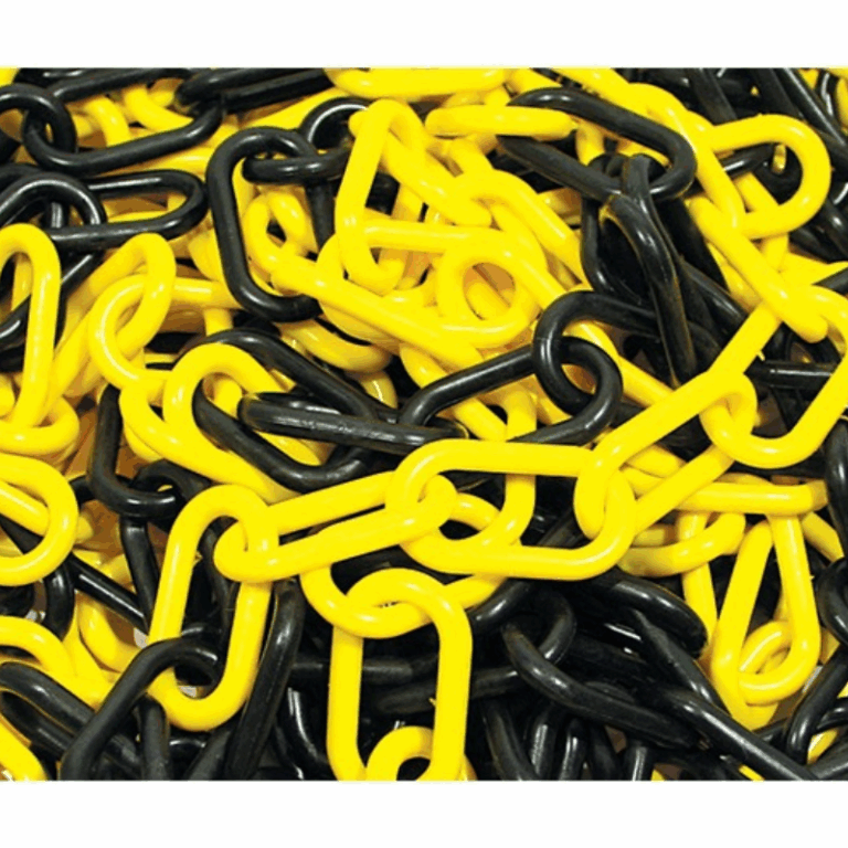 chaine plastique jaune et noire