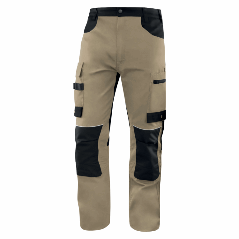 pantalon de travail beige et noir