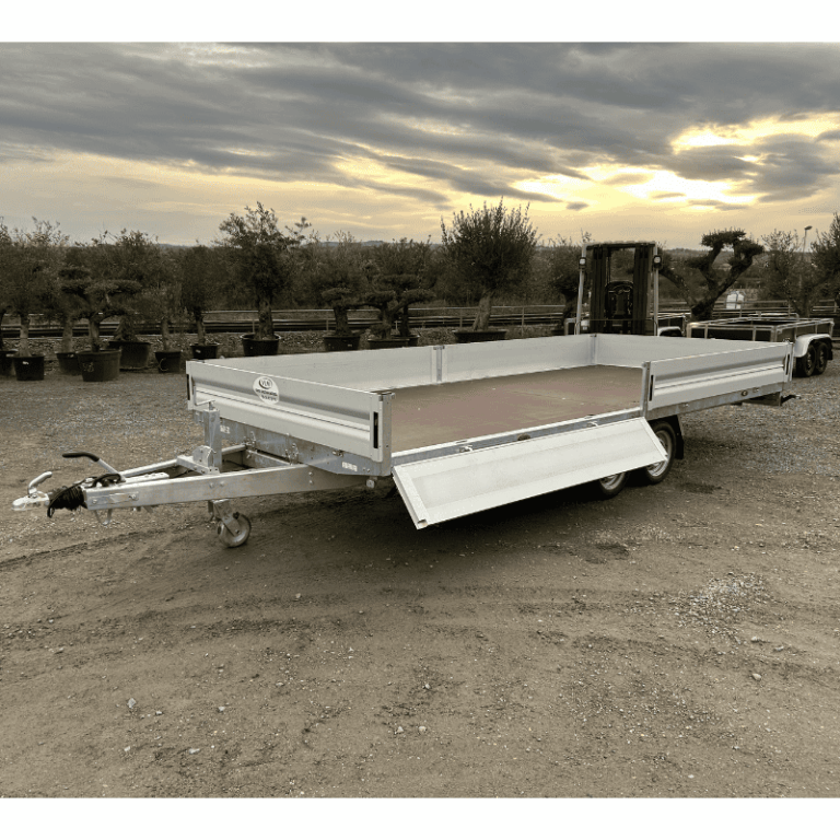 Remorque Plateau Lider 5 m avec Ridelles – PTAC 3 500 kg - 4